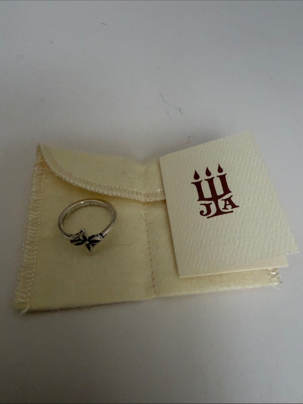James Avery Retired Blossom Cross 925 Silver Ring